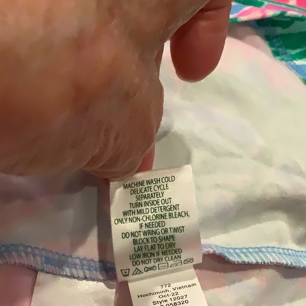 Lilly Pulitzer Vibrant Pink and Green Long Sleeve Dress - Picture 6 of 7